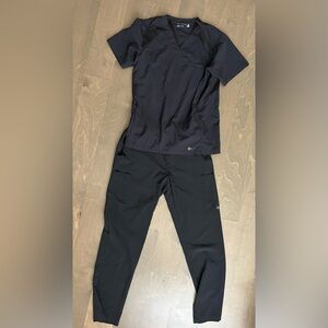 White Cross Scrub Set